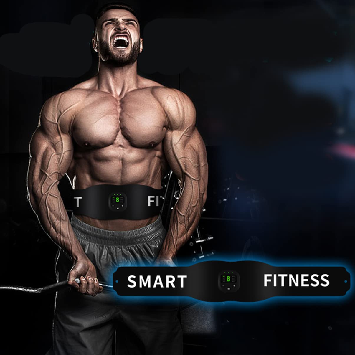 SkyShopy weight loss Abdomen Waist for Fitness Belt Abdominal Smart Home Men Exercise Women USB Training of Black Charging SkyShopy weight loss Abdomen Waist for Fitness Belt Abdominal Smart Home Men Exercise Women USB Training of Black Charging